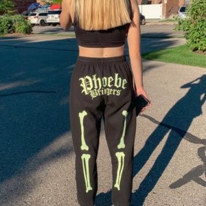Phoebe Bridgers Glow in the Dark Skeleton Track Pants
